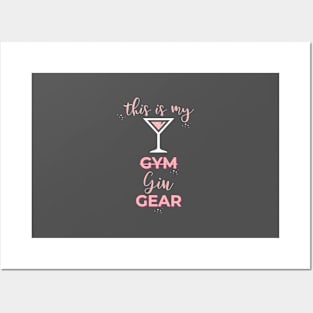 Gin Lover Gift This is My Gin Gear Not Gym Gear Gift Posters and Art